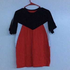 Champs red white and black shirt